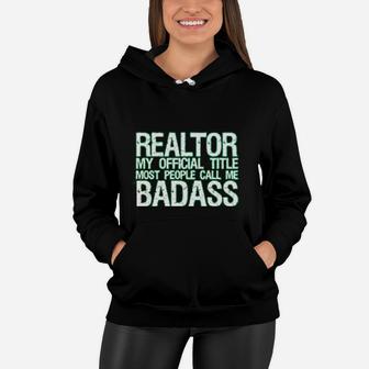 My Official Title Real Estate Agent Gifts Realtor Job Women Hoodie - Seseable