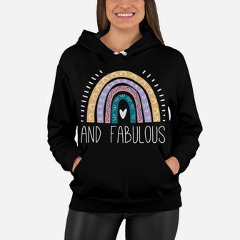 Nine And Fabulous 9Th Birthday Gifts For Girls Rainbow Sweatshirt Women Hoodie | Crazezy CA