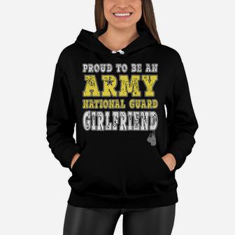 Proud Army National Guard Girlfriend Us Flag Military Couple Women Hoodie | Crazezy CA