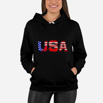 Proud USA American Flag Gift For Americans Women Hoodie - Seseable