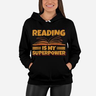 Reading Is My Superpower Kids Library Bookmark Students Tee Women Hoodie | Crazezy
