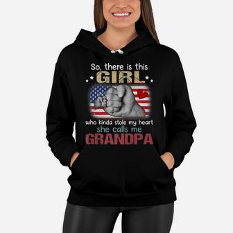 So There Is This Girl Who Kinda Stole My Heart She Calls Me Women Hoodie | Crazezy UK
