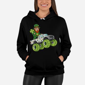 St Patricks Day Leprechaun Monster Truck Lucky Boys Kids Women Hoodie | Crazezy UK