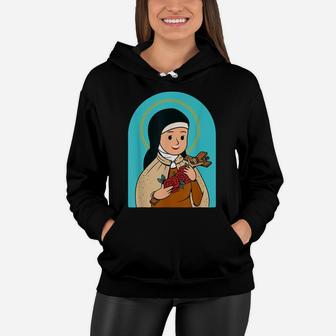 St Therese Of Lisieux Kids Little Flower Catholic Saint Soul Women Hoodie | Crazezy
