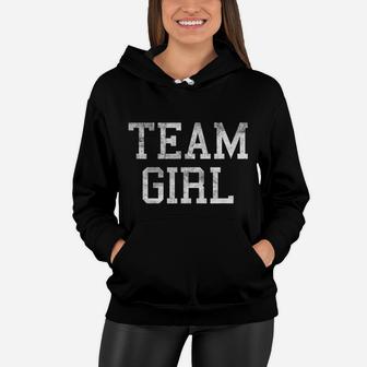 Team Girl Baby Shower Gender Reveal Party Women Hoodie | Crazezy