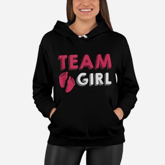 Team Girl Gender Reveal Baby Shower Birth Party Family Gift Women Hoodie | Crazezy UK