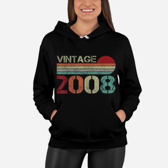 Vintage 2008 Funny 13 Years Old Boys And Girls 13Th Birthday Women Hoodie | Crazezy CA
