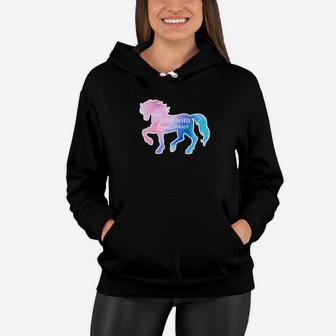 Watercolor Wild Horse Just A Girl Who Loves Horses Women Hoodie - Thegiftio