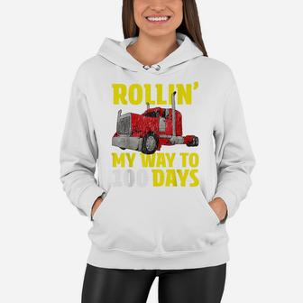 100Th Day Of School T Shirt Boys Truck 100 Days Of School Women Hoodie | Crazezy UK