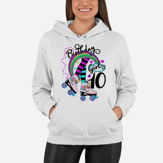 10Th Unicorn Roller Skate Birthday Party For Girls Shirt Women Hoodie | Crazezy CA