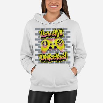 11 Year Old 11Th Video Gamer Gaming Birthday Party Boys Girl Women Hoodie | Crazezy