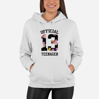 13Th Birthday Girl Official Teenager Women Hoodie | Crazezy