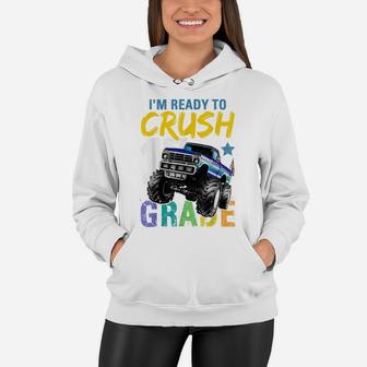 1St Grade Monster Truck Back To School Shirt Boys Gift Women Hoodie | Crazezy UK