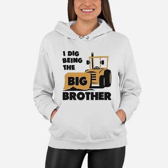 Big Brother Gift For Tractor Loving Boys Siblings Toddler Infant Kids Women Hoodie - Thegiftio UK