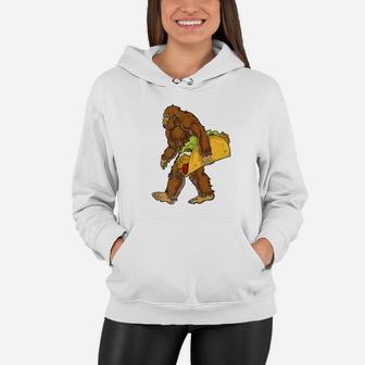 Bigfoot Carrying Taco Cinco De Mayo Boys Sasquatch Women Hoodie - Thegiftio UK