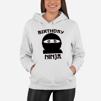 Boys Birthday Ninja Women Hoodie | Crazezy