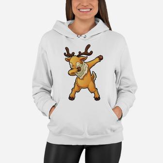Dabbing Reindeer Christmas Funny Deer Xmas Dab Gifts Boys Women Hoodie | Crazezy DE