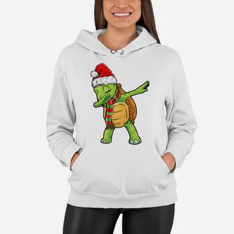 Dabbing Turtle Santa Christmas Kids Boys Girls Xmas Gifts Women Hoodie | Crazezy UK