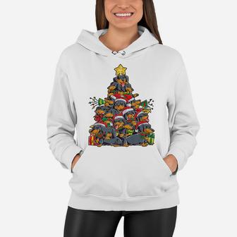 Dachshund Christmas Tree Dog Xmas Gift Santa Boys Kids Girls Women Hoodie | Crazezy UK