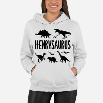 Dinosaur T Rex Henry Henrysaurus Boys Dino Name Women Hoodie | Crazezy UK