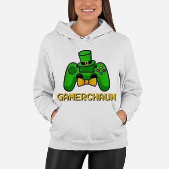 Gamerchaun Gaming Saint Patrick Gamer Boy Men St Patty's Day Women Hoodie | Crazezy