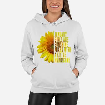 January Birthday Women Girls Sunshine Sunflower Cute Gift Women Hoodie | Crazezy CA