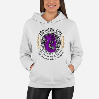 January Girl The Soul Of A Mermaid Funny Birthday Gifts Women Hoodie | Crazezy UK