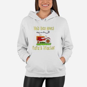 Just A Boy Who Loves Papas Tractor Women Hoodie | Crazezy AU