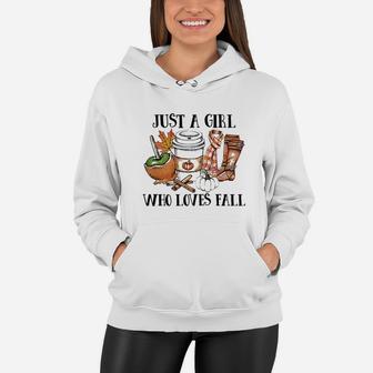 Just A Girl Who Loves Fall Women Hoodie - Thegiftio UK