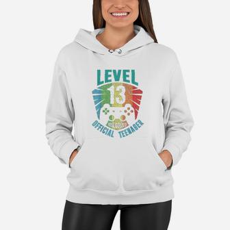 Official Teenager 13Th Birthday Level 13 Unlocked Boys Women Hoodie | Crazezy