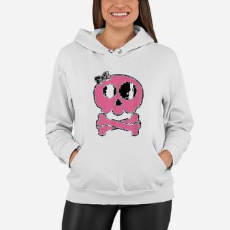 Pink Skull And Crossbones Girl Pirate Women Hoodie - Thegiftio