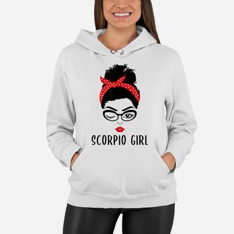 Scorpio Girl Astrology Wink Eye Woman Face Zodiac Gift Women Hoodie | Crazezy UK