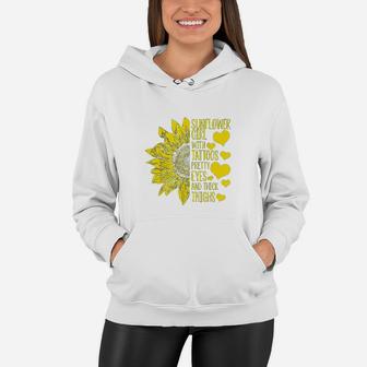 Sunflower Girl With Tattoos Pretty Eyes And Thick Thighs Women Hoodie - Thegiftio