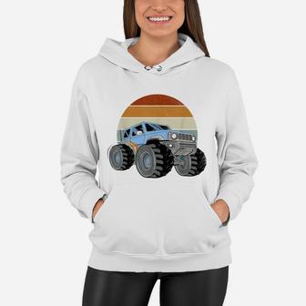 Unique Monster Truck Gifts For Boys Girls Retro Vintage Women Hoodie | Crazezy UK