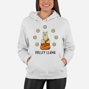 Volley Llama Lover Cute Volleyball Team For Girls Women Hoodie | Crazezy UK