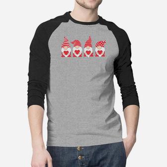 Xoxo Yall Gift For Valentine Red Gnomes Happy Valentines Day Raglan Baseball Shirt - Seseable