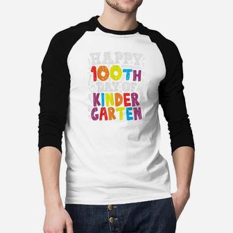 100th Day Of School Teacher Boys Girls 100 Days Kindergarten Raglan Baseball Shirt - Seseable