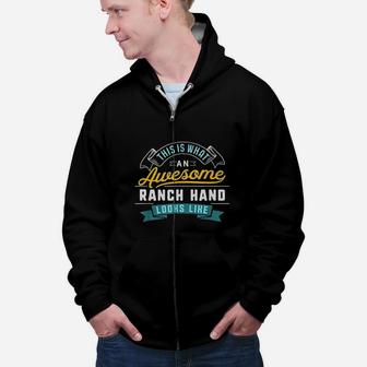 Funny Ranch Hand Awesome Job Occupation Graduation Zip Up Hoodie - Seseable