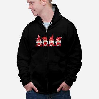 Xoxo Yall Gift For Valentine Red Gnomes Happy Valentines Day Zip Up Hoodie - Seseable