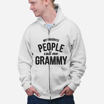 My Favorite People Call Me Grammy Mothers Day Zip Up Hoodie - Seseable