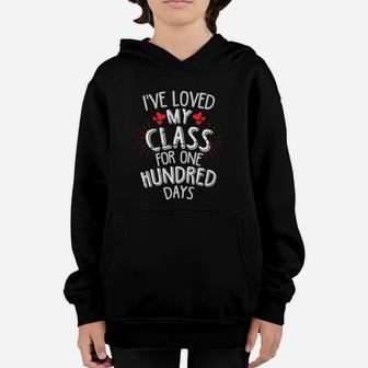 100 Days Of School Funny Teacher Gift Happy 100th Day Of School Youth Hoodie - Seseable
