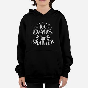 100 Days Smarter Cute Present For 100 Days Of School Youth Hoodie - Seseable