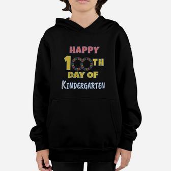 Happy 100th Day Of Kindergarten School Gift Youth Hoodie - Seseable