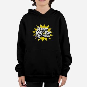 Happy 100th Day Of School Gift For Teacher Or Student Youth Hoodie - Seseable