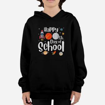 Happy 100th Day Of School Space Funny Teacher Student Kids Youth Hoodie - Seseable