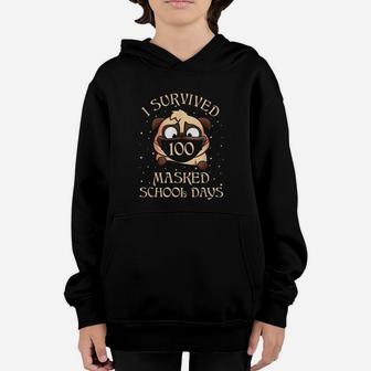 I Survived 100 Masked School Days For Teacher And Student Youth Hoodie - Seseable