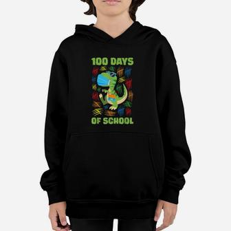 Trex Funny 100 Days Of School Boys Girls Gift Youth Hoodie - Seseable