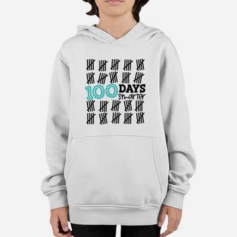 Happy 100th Day Of School 100 Days Smarter Youth Hoodie - Seseable