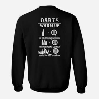 Darts Warm Up Lustiges Sweatshirt für Herren, Dartspieler Tee - Seseable