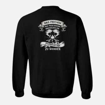 Herren Sweatshirt mit Fischen & Pornostar Spruch, Lustiges Motiv Tee - Seseable